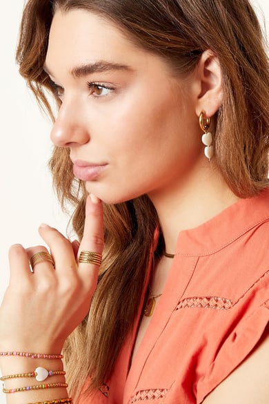 Perlenherzarmband - #summergirls-Kollektion Goldfarbe Schale h5 Bild4